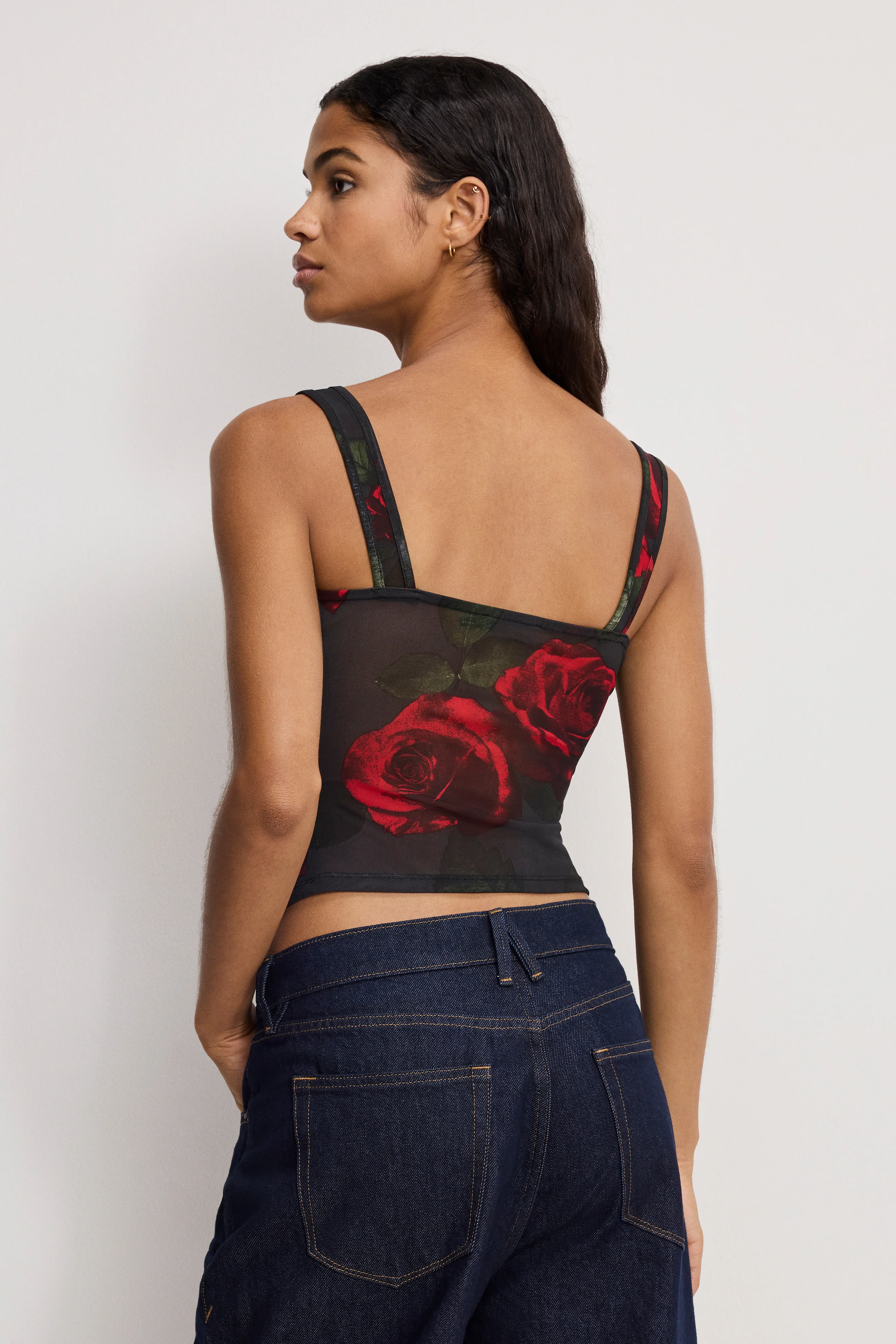 MESH BUSTIER | MOODY RED ROSES001 - Image 3