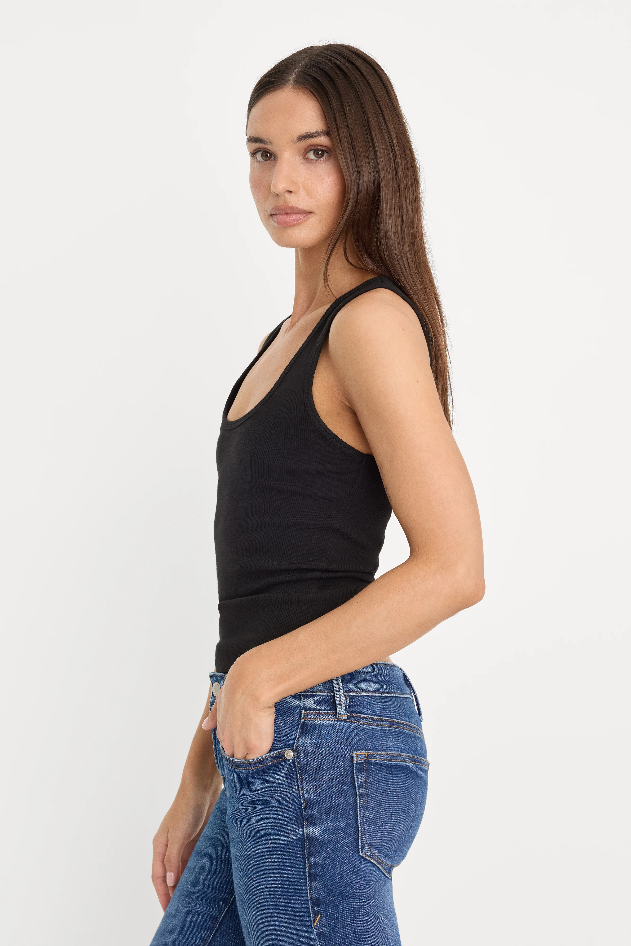 MICRO RIB TANK TOP | BLACK001 - Image 4