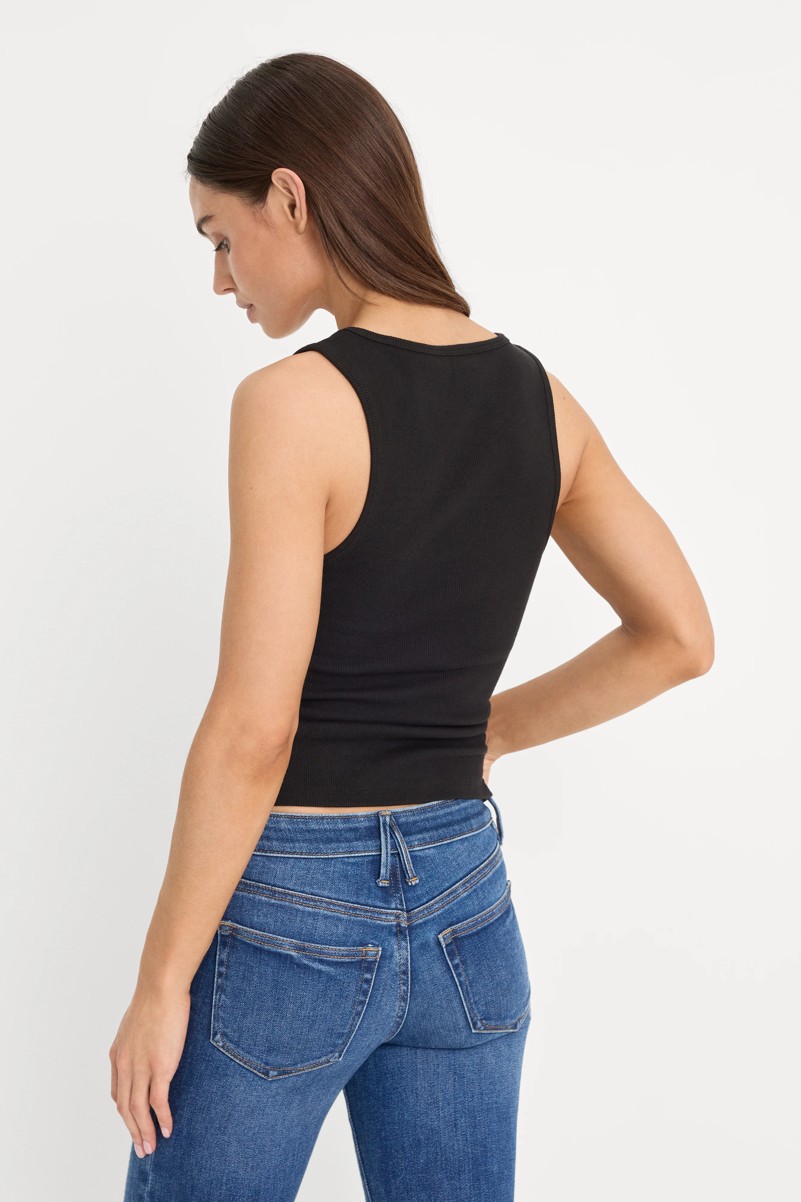 MICRO RIB TANK TOP | BLACK001 - Image 5