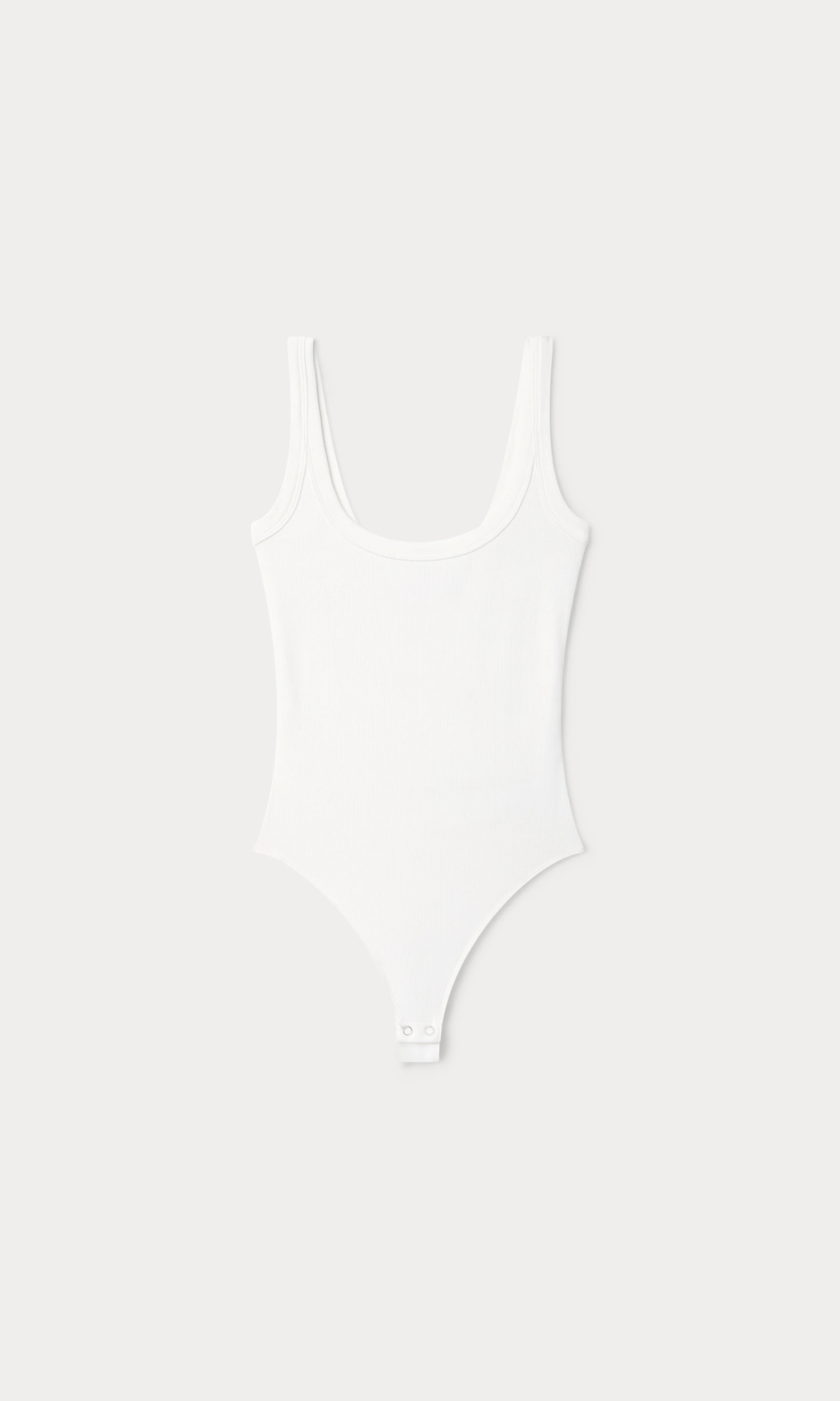 MODAL RIB TANK BODYSUIT | CHALK - Image 7