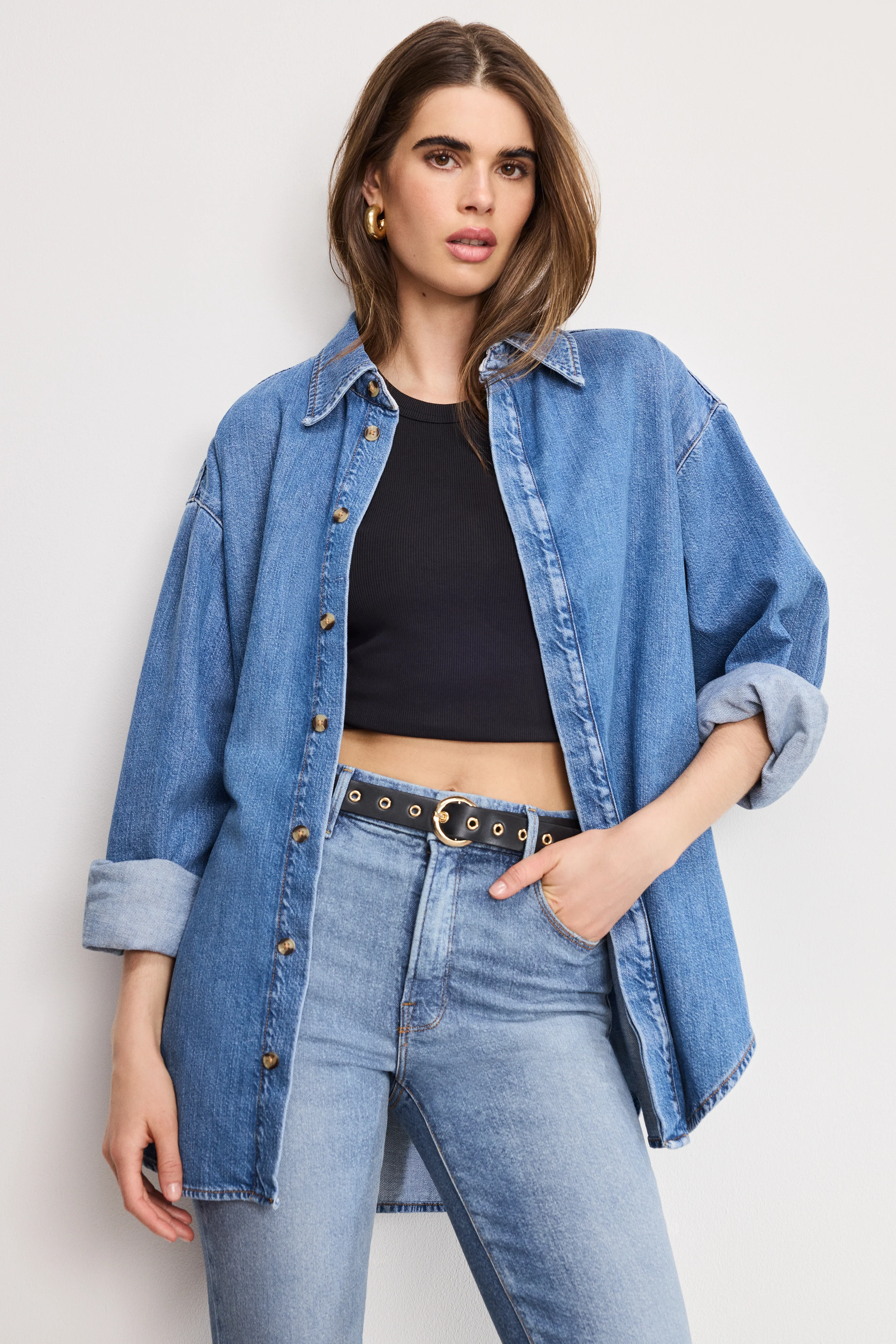 OVERSIZED DENIM SHIRT | INDIGO1024