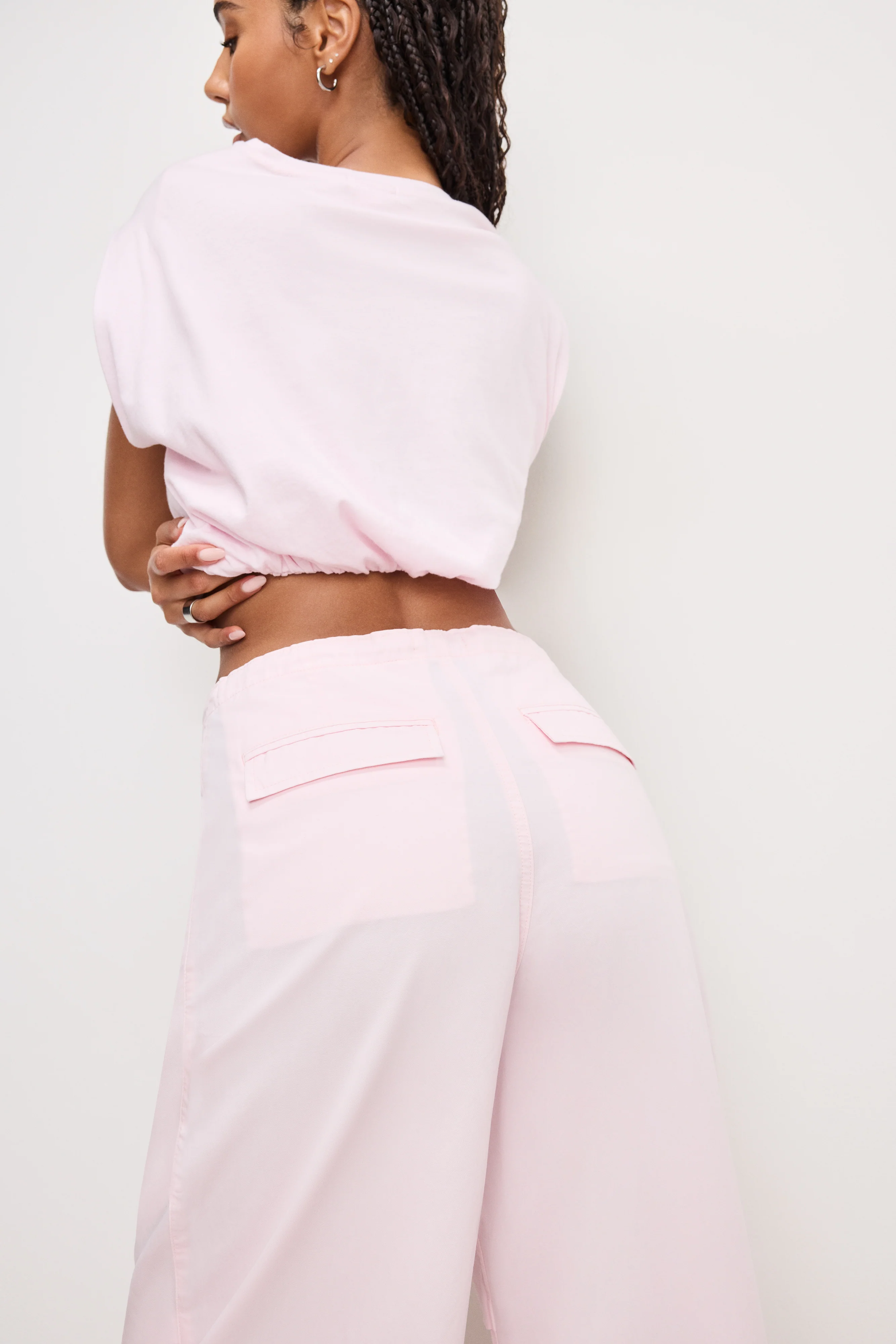 TWILL PARACHUTE PANTS | BUBBLEGUM005 - Image 7
