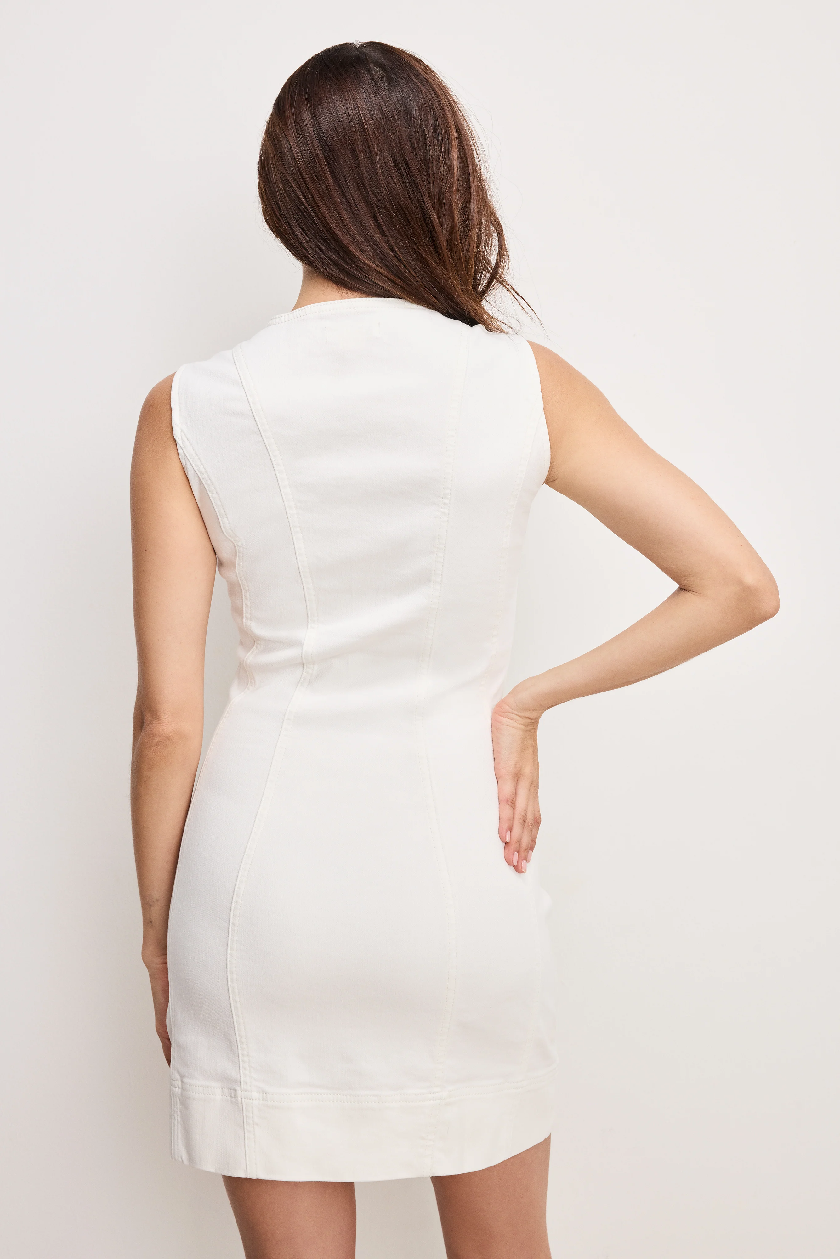 POWER STRETCH MINI DRESS | CLOUD WHITE - Image 5