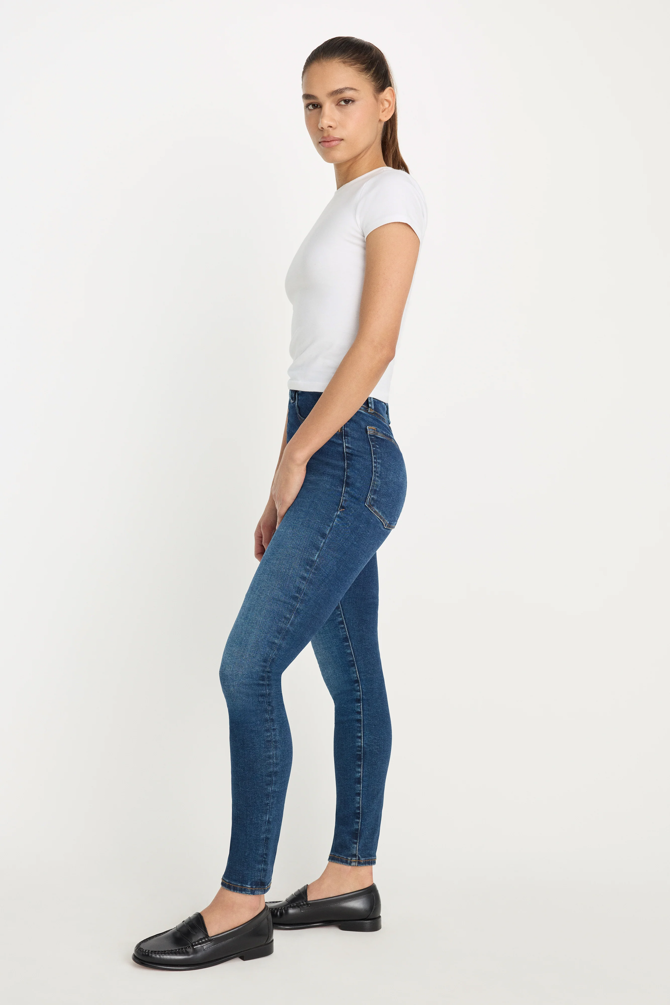 POWER STRETCH PULL-ON SKINNY JEANS | INDIGO491 - Image 3