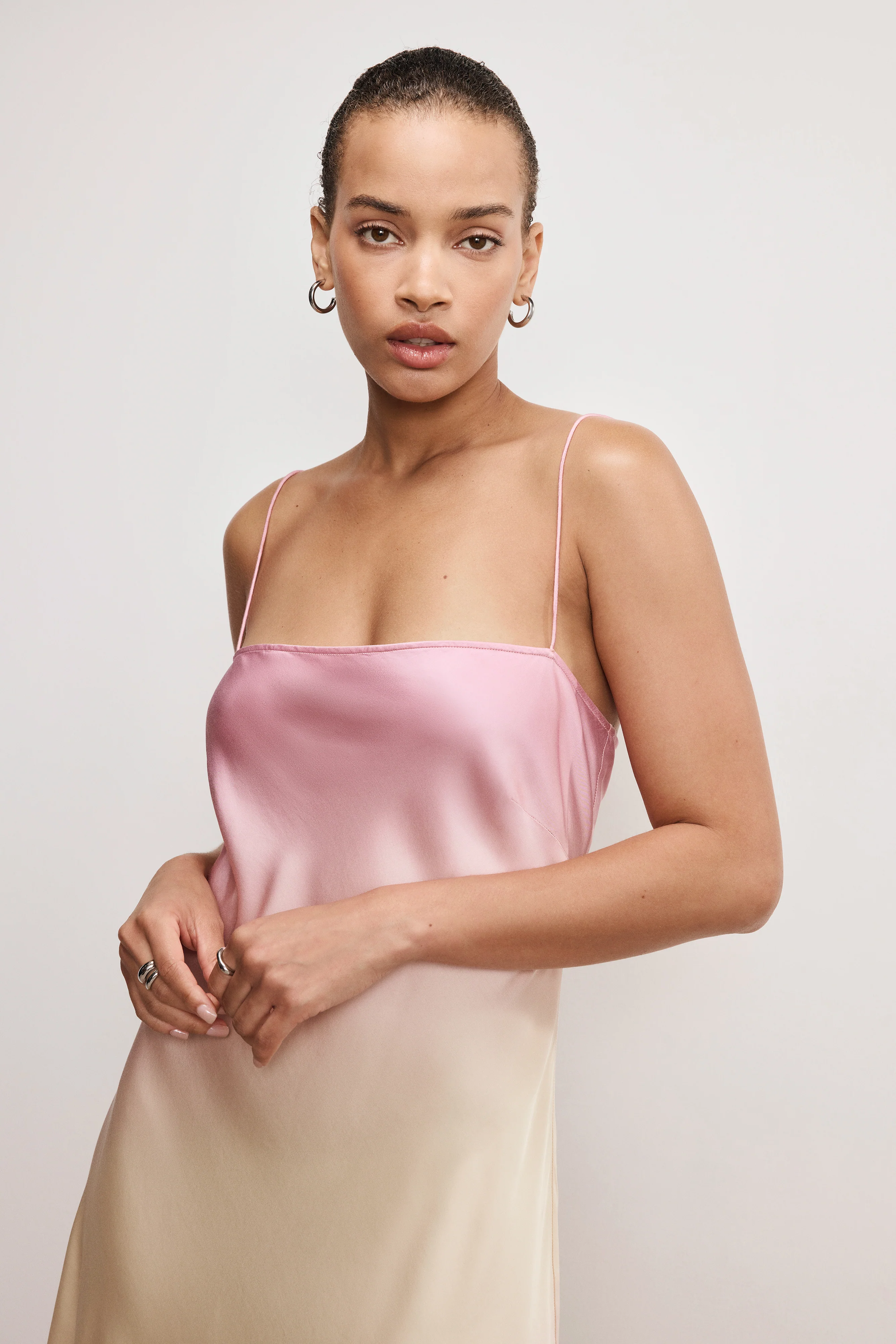 SATIN MINI DRESS | SUNSET GRADIENT004 - Image 2