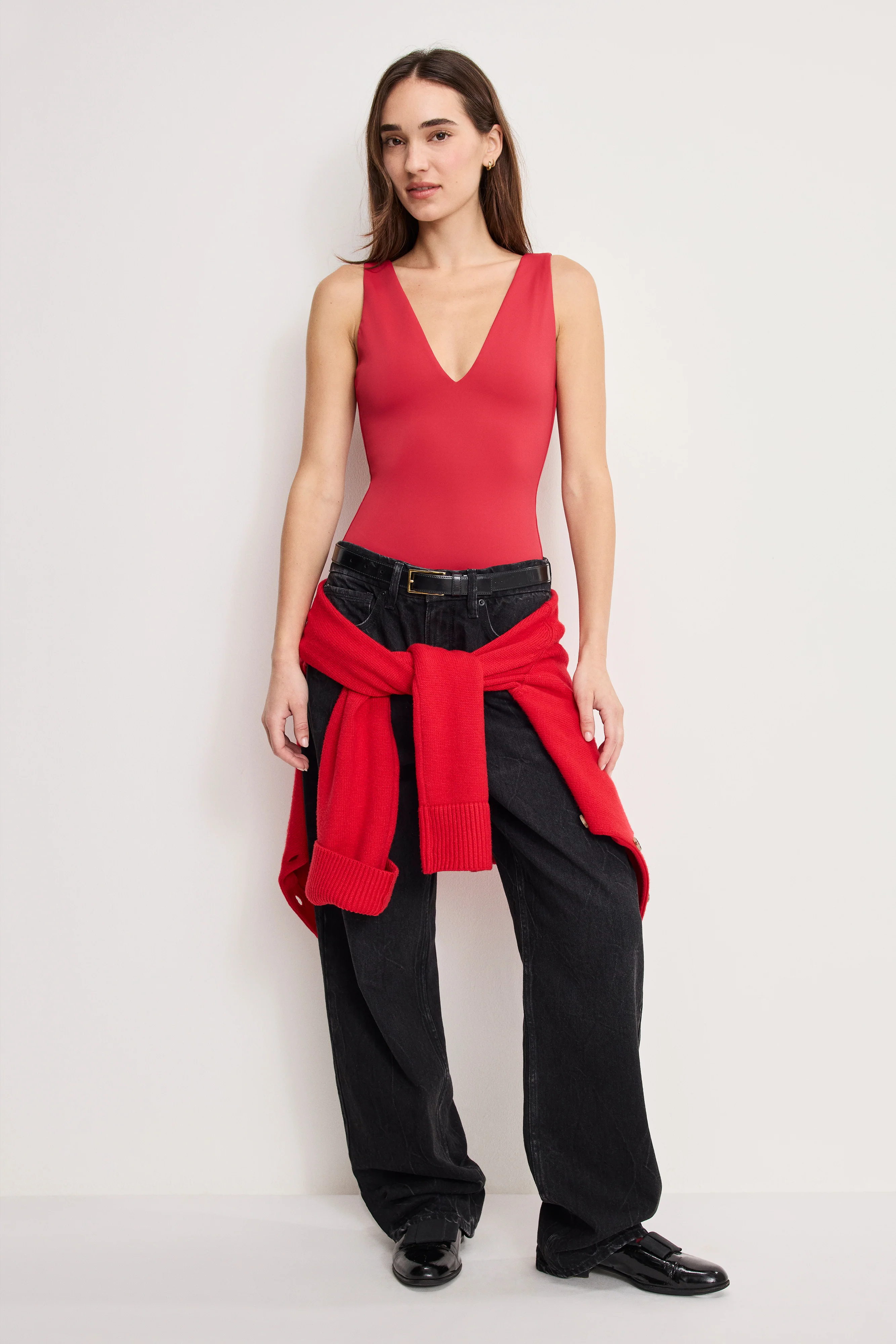SCULPTING DEEP V BODYSUIT | RUBY - Image 2