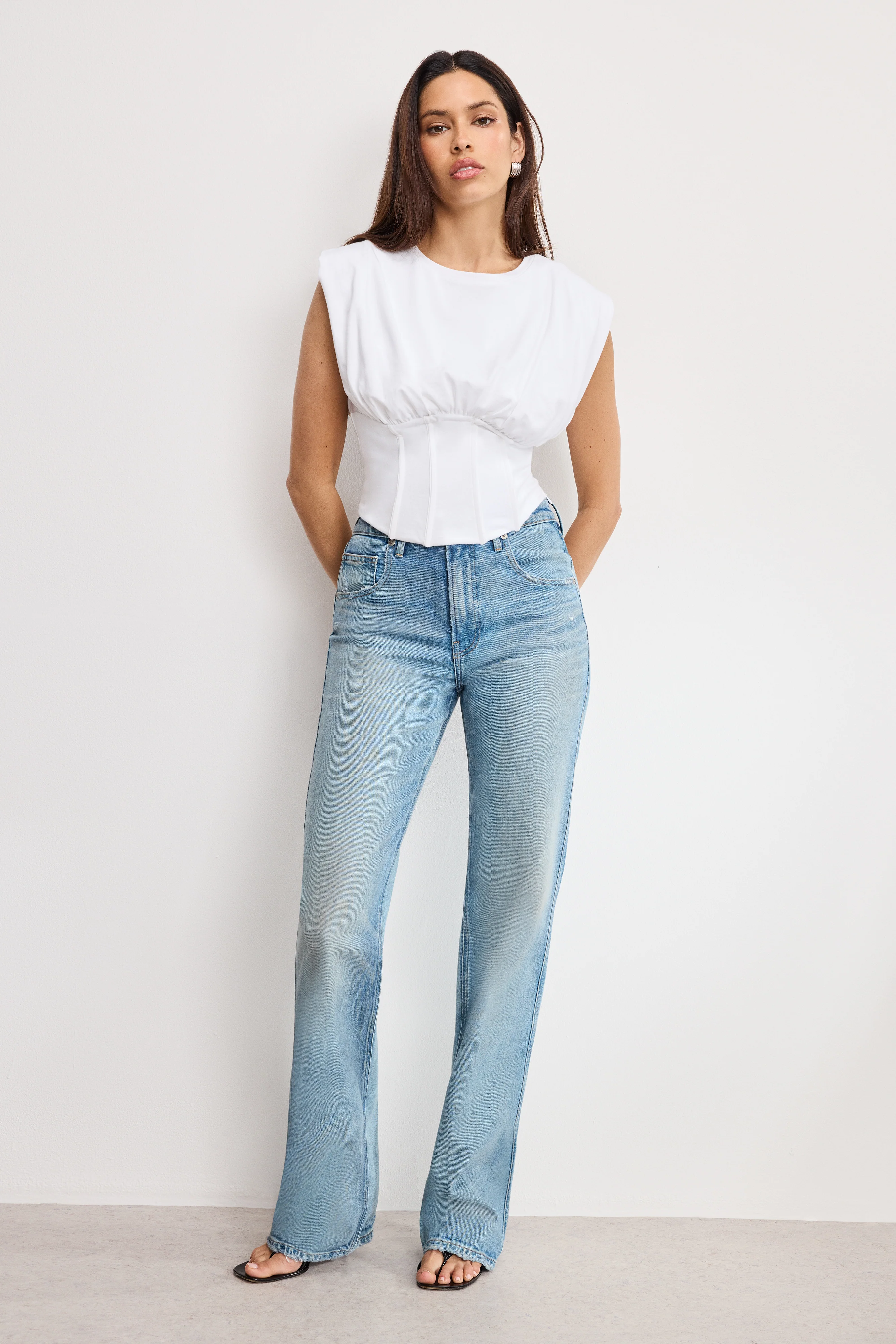 SLEEVELESS CORSET TOP | WHITE001 - Image 4