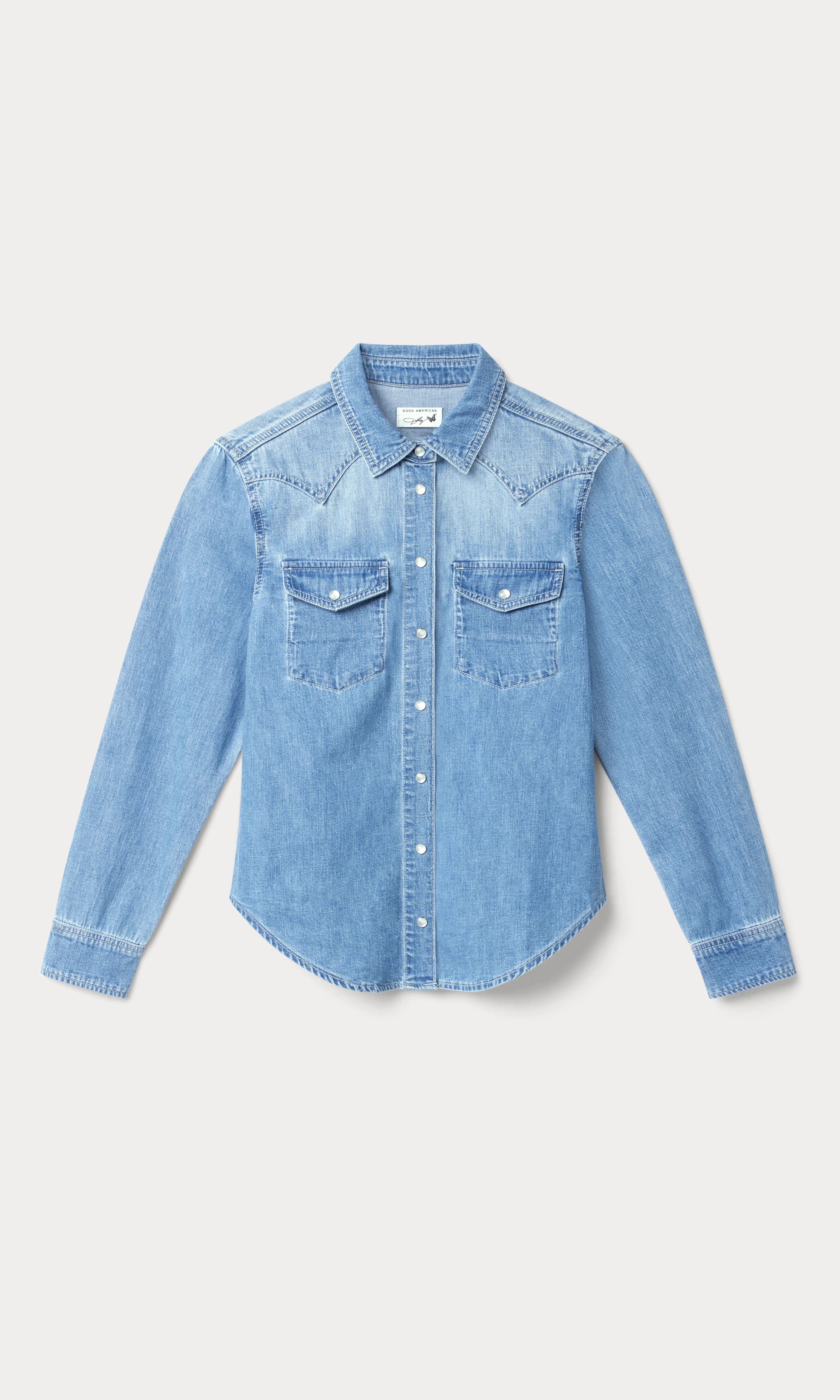 DOLLY SLIM FIT DENIM SHIRT | LIGHT BLUE - Image 6