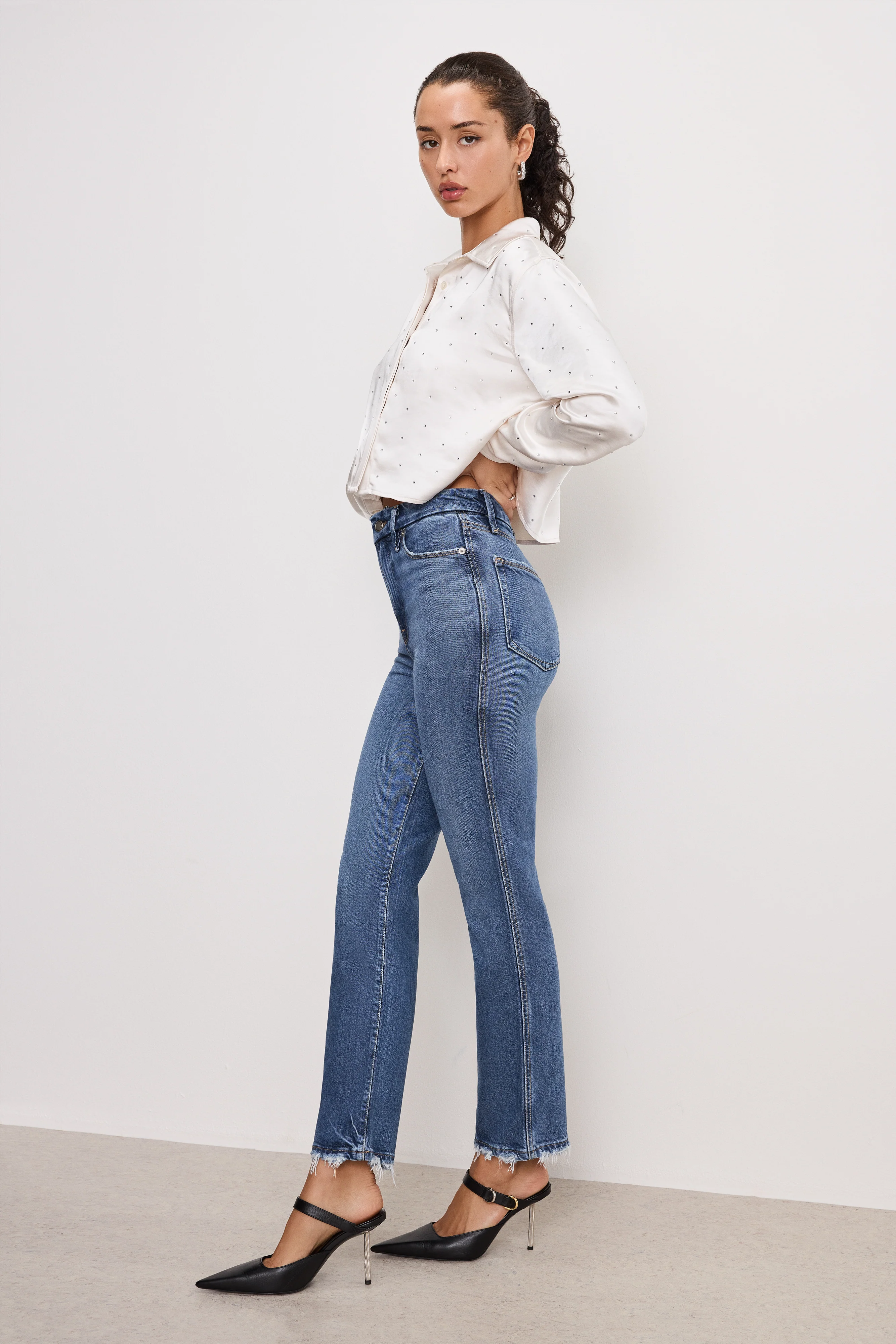 SOFT TECH GOOD CURVE STRAIGHT JEANS | INDIGO737 - Image 3