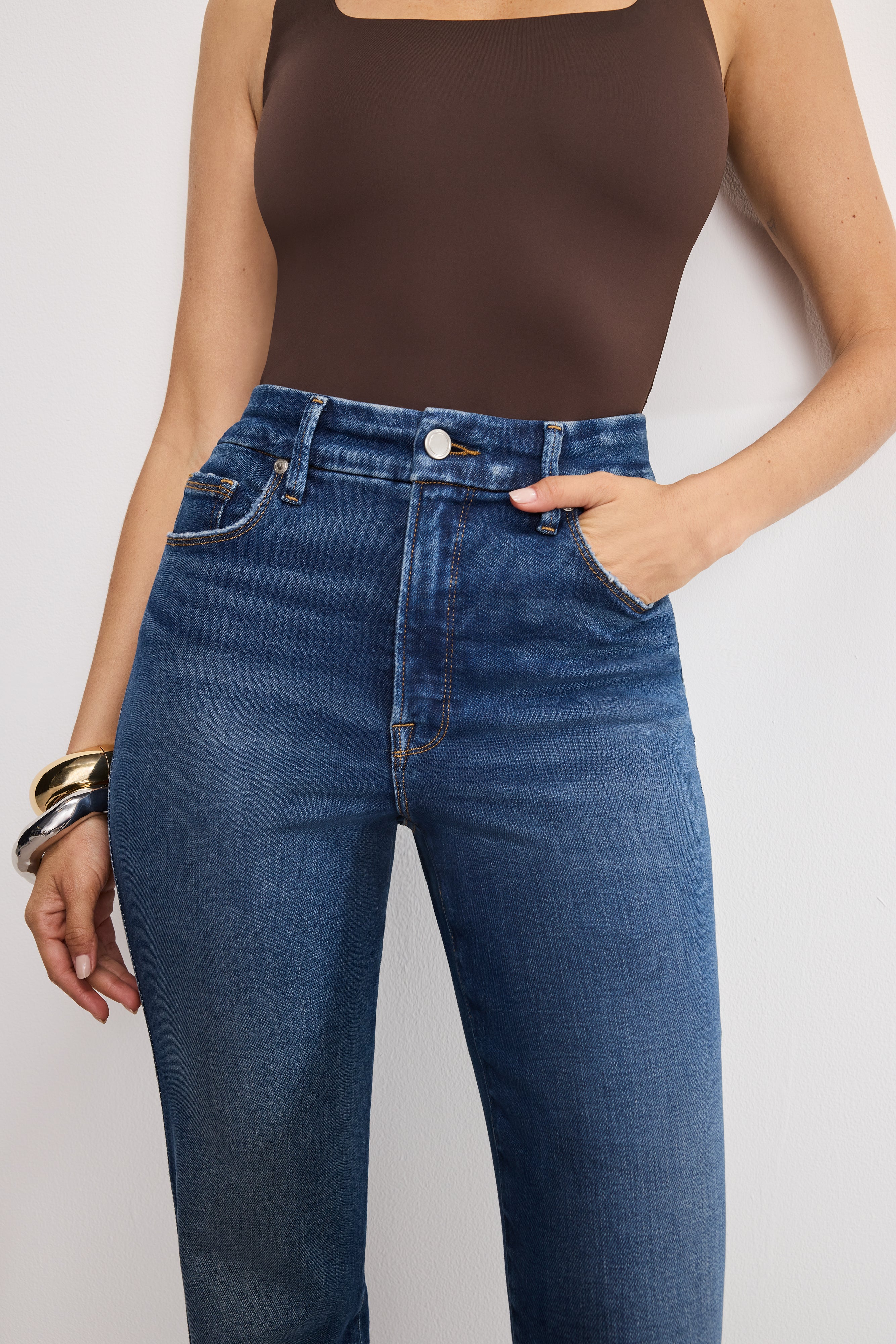 SOFT TECH GOOD CURVE STRAIGHT JEANS | INDIGO989 - Image 4