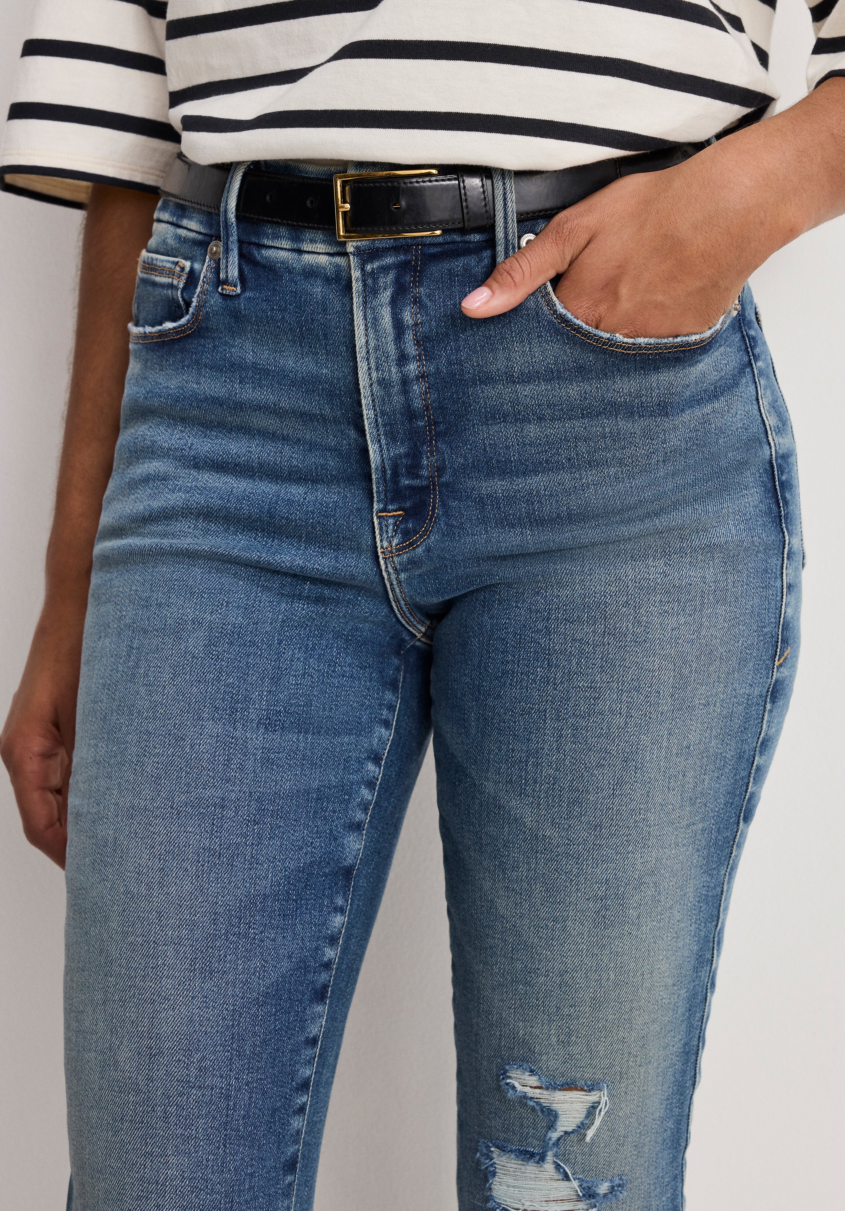 SOFT TECH GOOD LEGS STRAIGHT JEANS | INDIGO1077 - Image 5