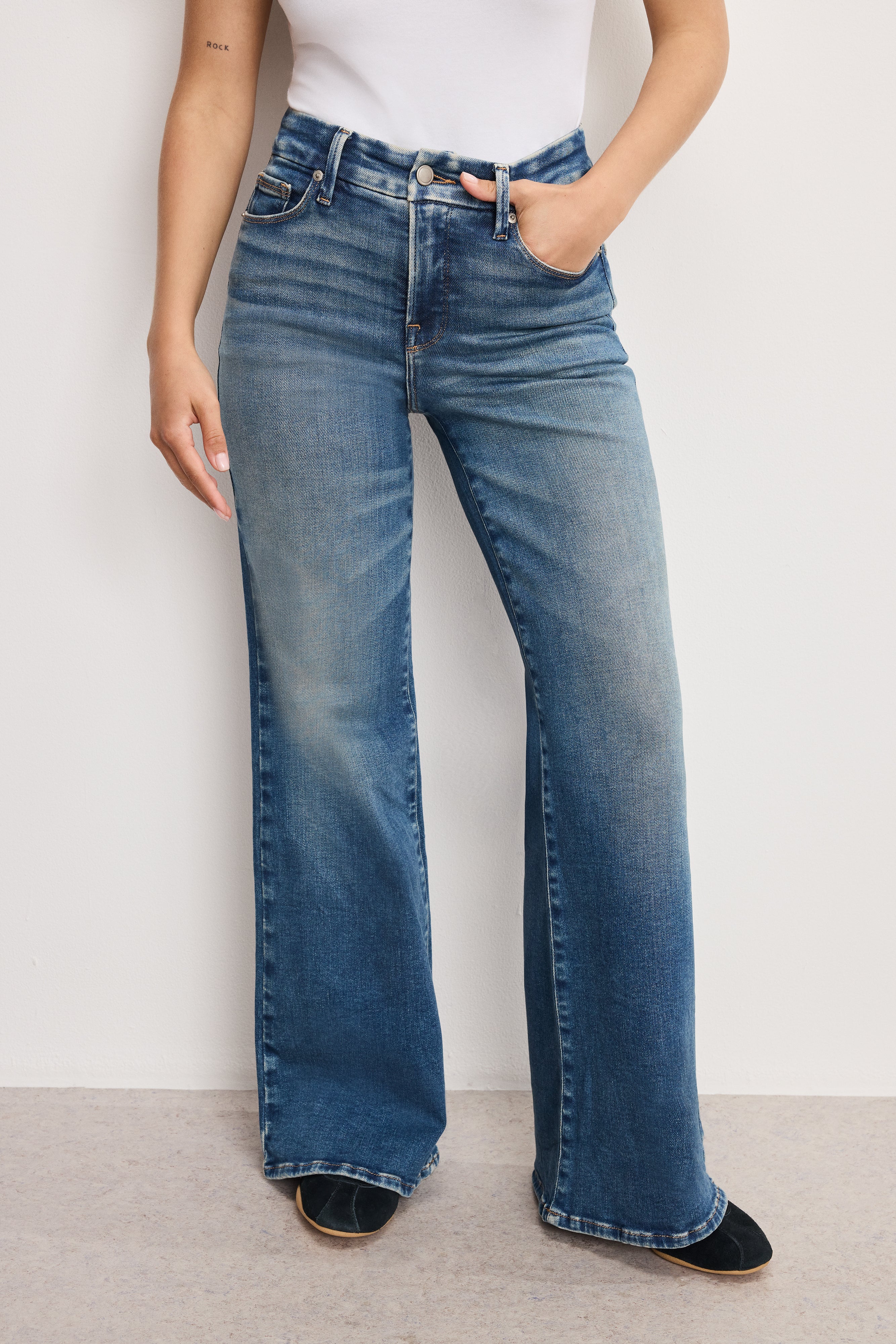 SOFT TECH GOOD PETITE PALAZZO JEANS | INDIGO986 - Image 3
