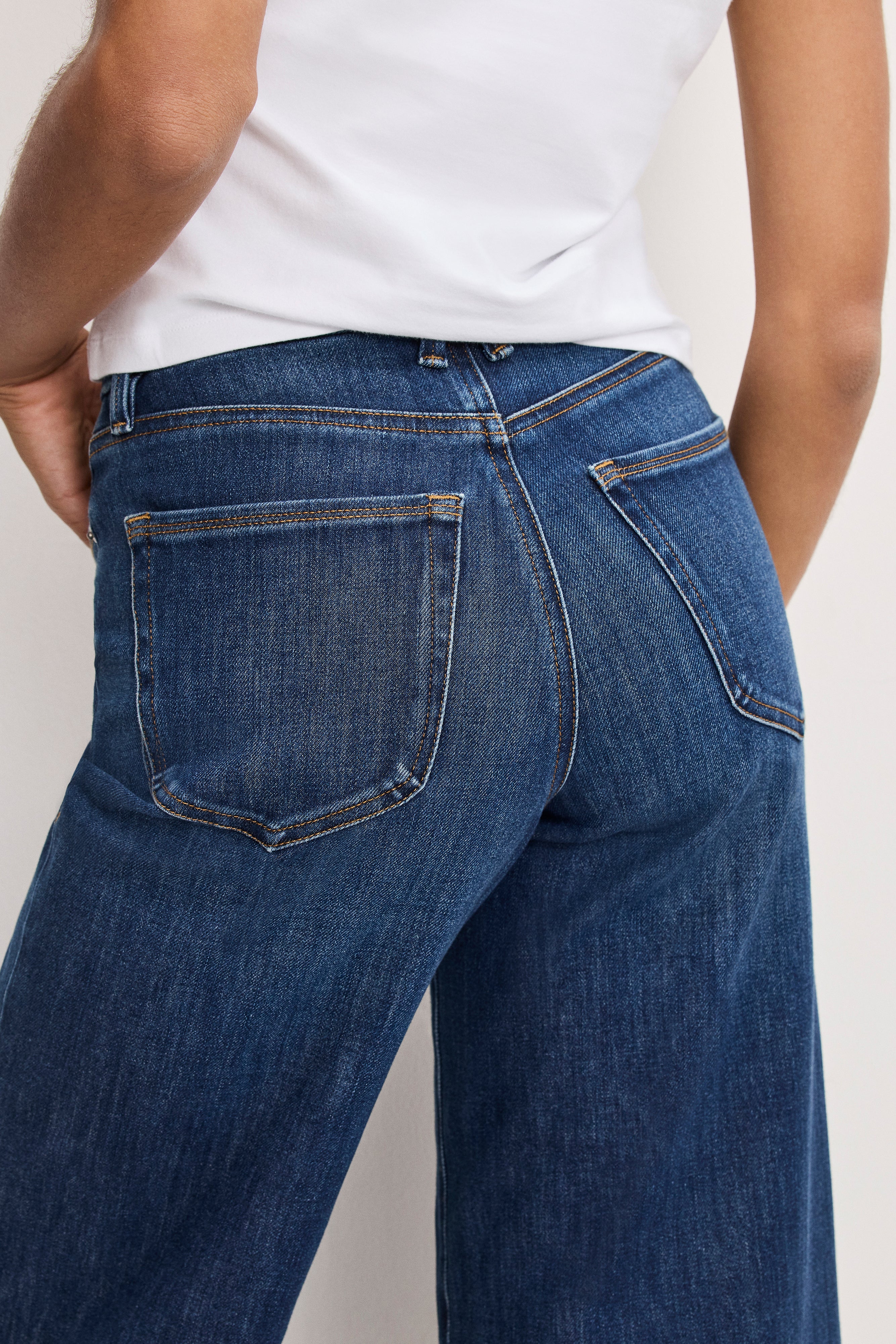 SOFT TECH GOOD WAIST PALAZZO CROPPED JEANS | INDIGO977 - Image 4