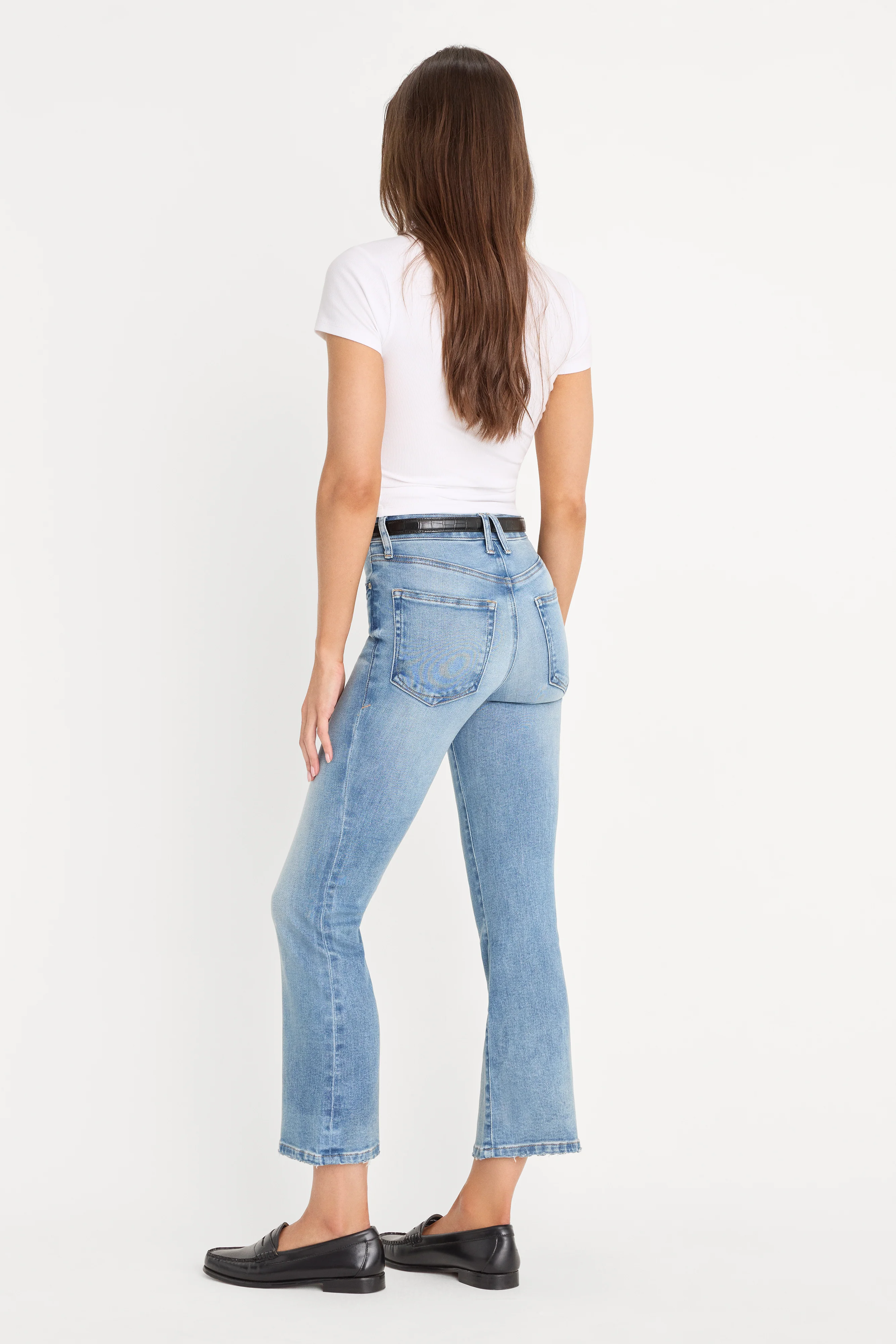 SOFT TECH GOOD LEGS CROP MINI BOOT JEANS| INDIGO1293 - Image 6