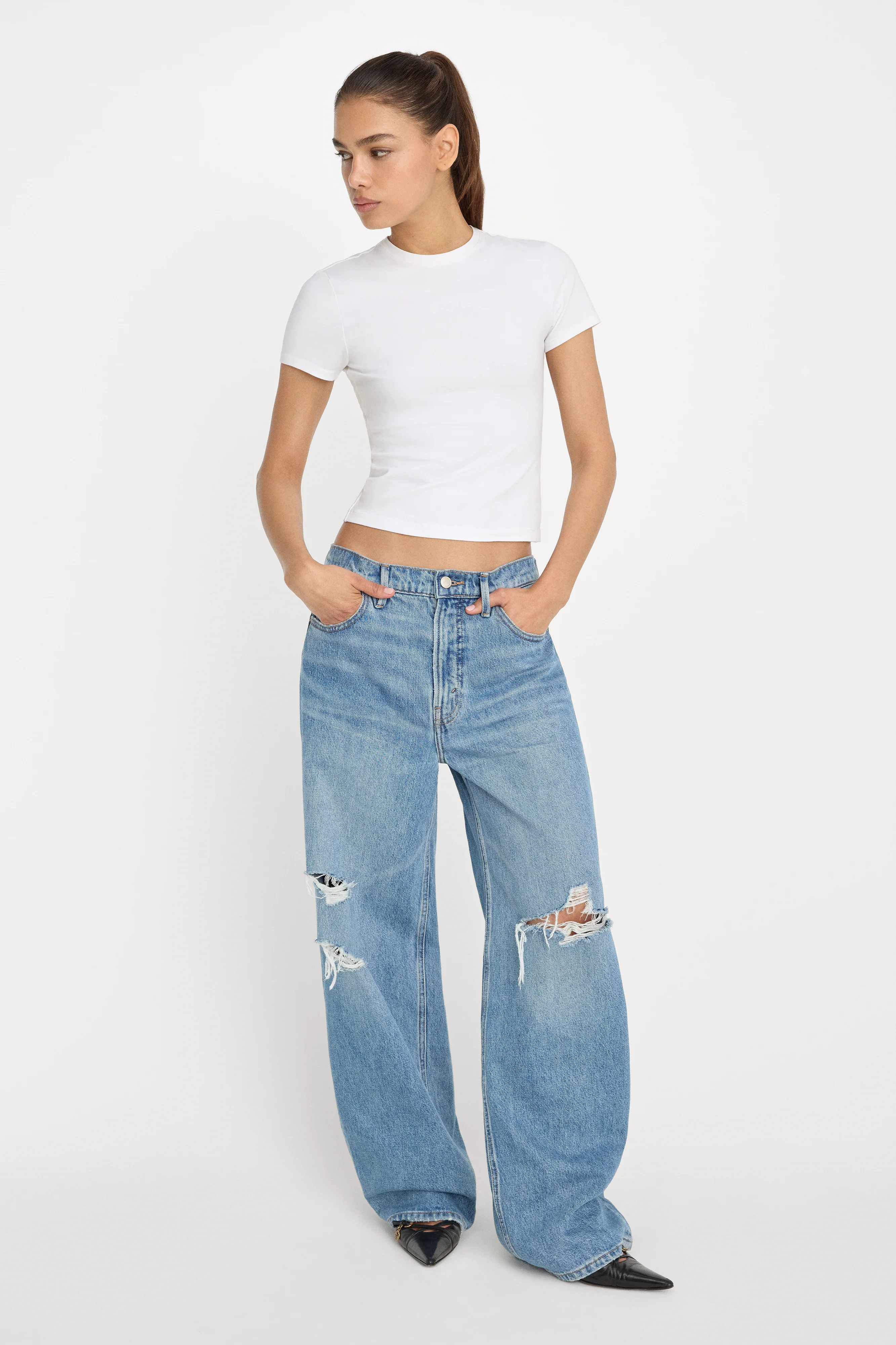 SUPER STRETCH BABY TEE | WHITE001 - Image 3
