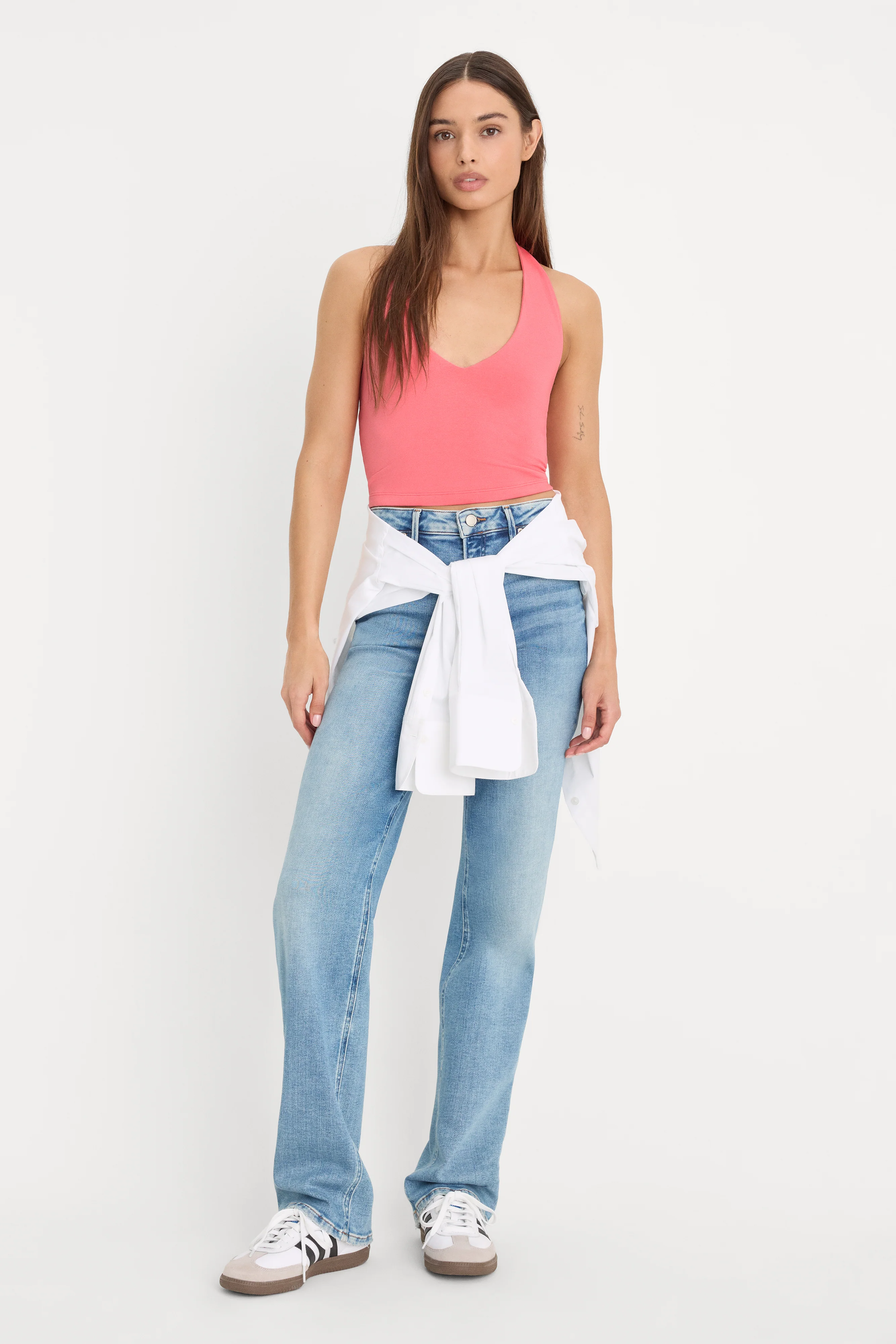 SUPER STRETCH HALTER TANK | CORAL BLOSSOM - Image 4