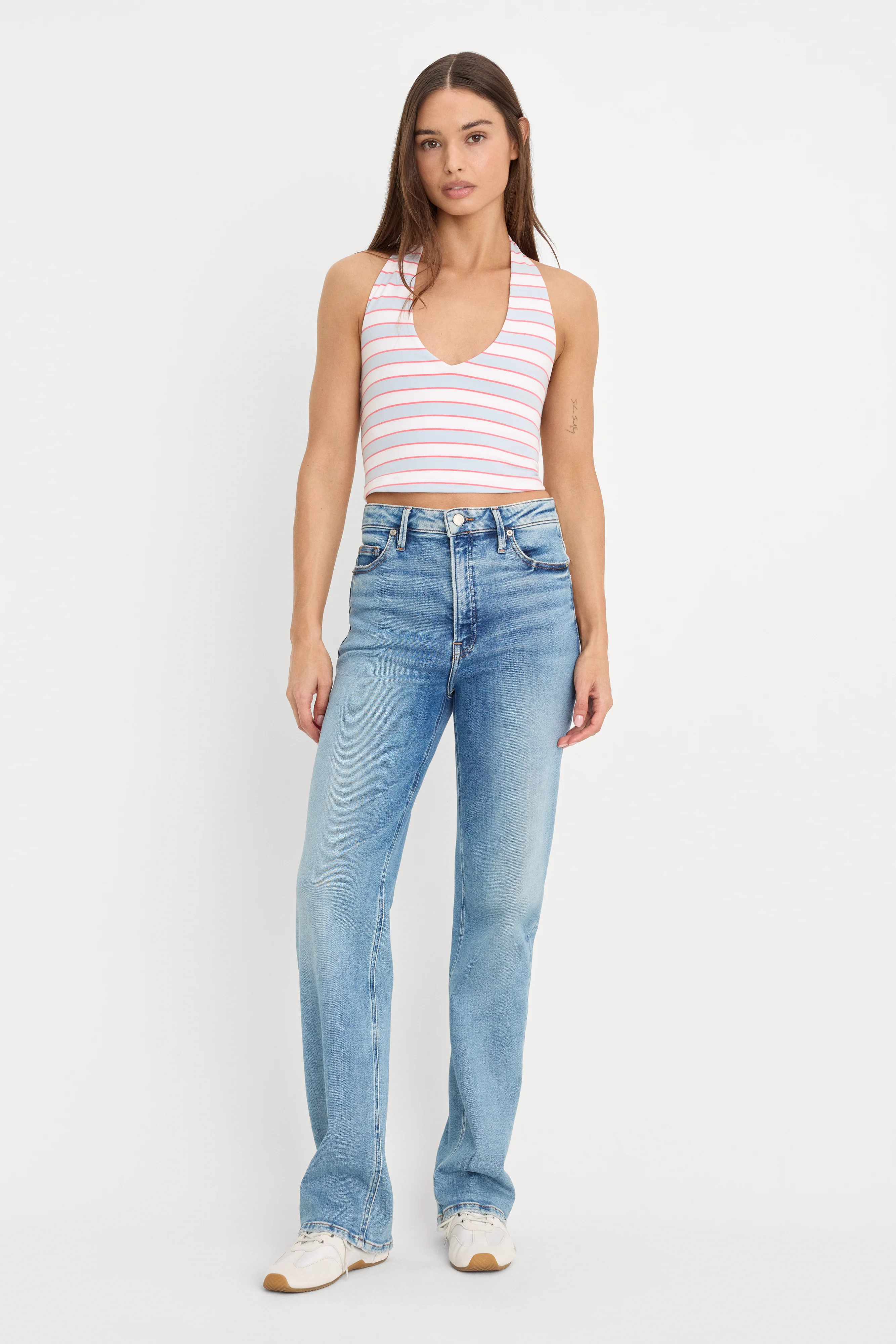 SUPER STRETCH HALTER TANK | SKY STRIPE - Image 4