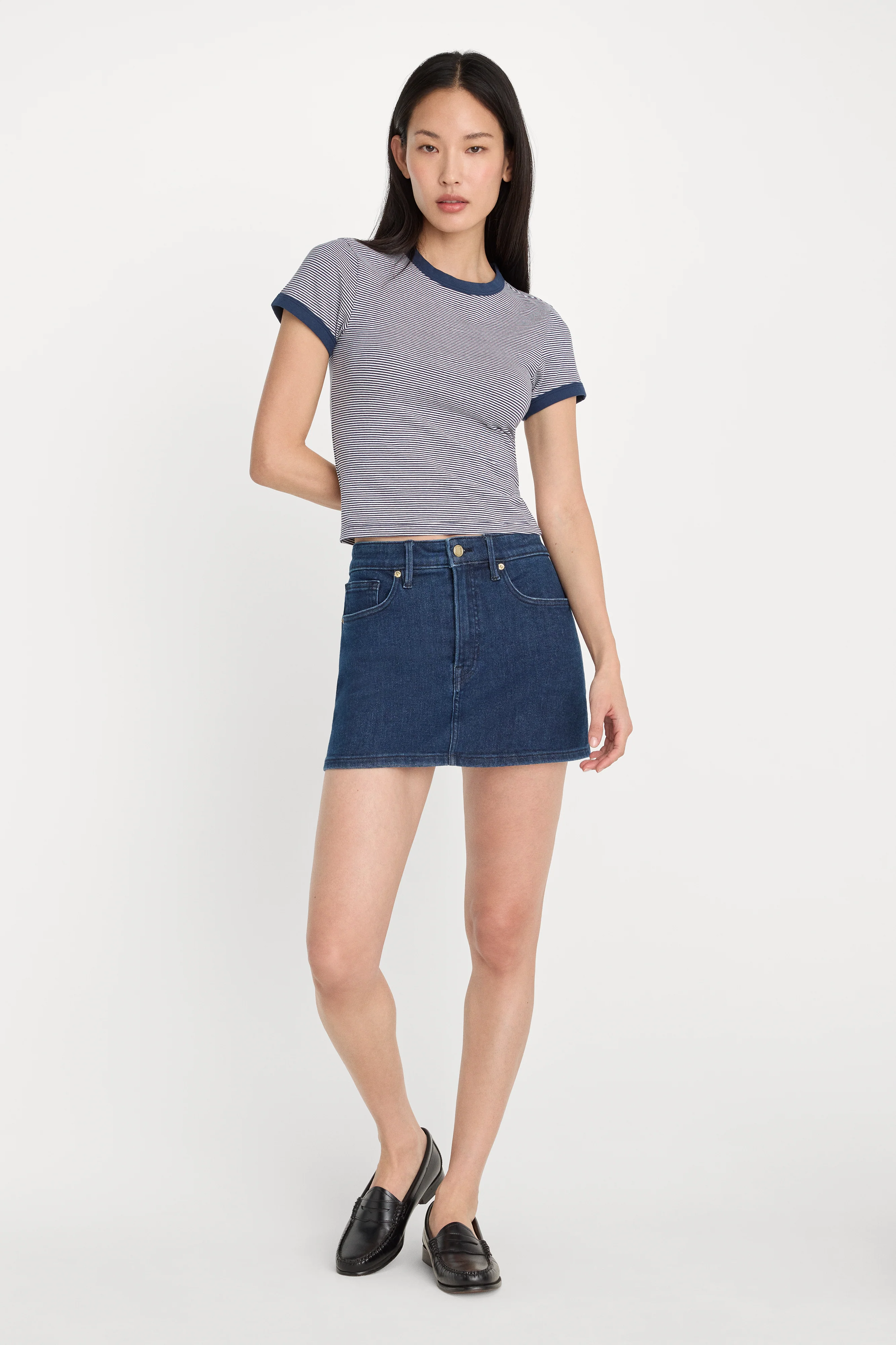 SUPER STRETCH BABY RINGER TEE | HORIZON STRIPE - Image 3