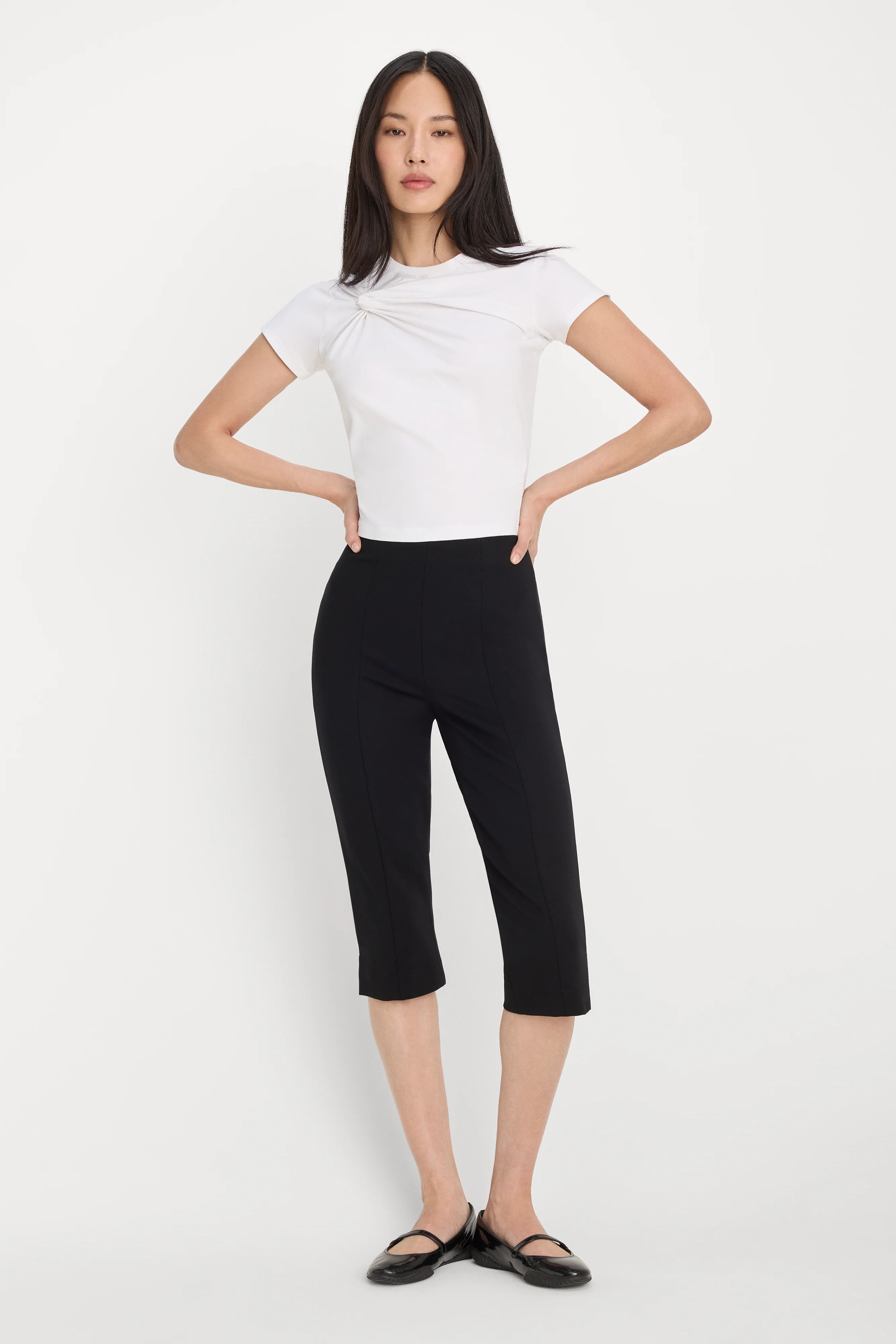 SUPER STRETCH TWIST TEE | WHITE001 - Image 3
